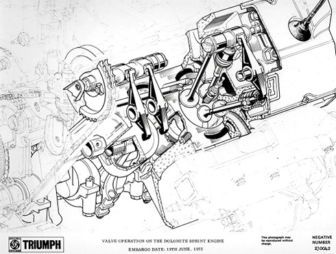 Dolomite engine drawing